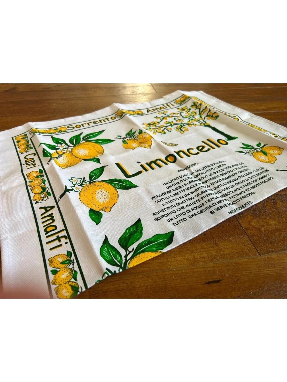 Limoncello Themed Decorative Kitchen Towel